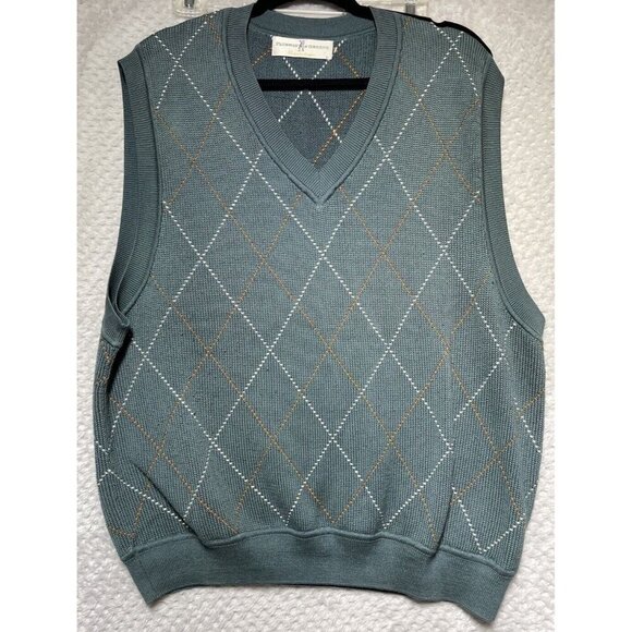 Vintage Fairway Outfitters Sweater Vest Men's Extra Large XL Green Golf Golfing - Picture 1 of 9
